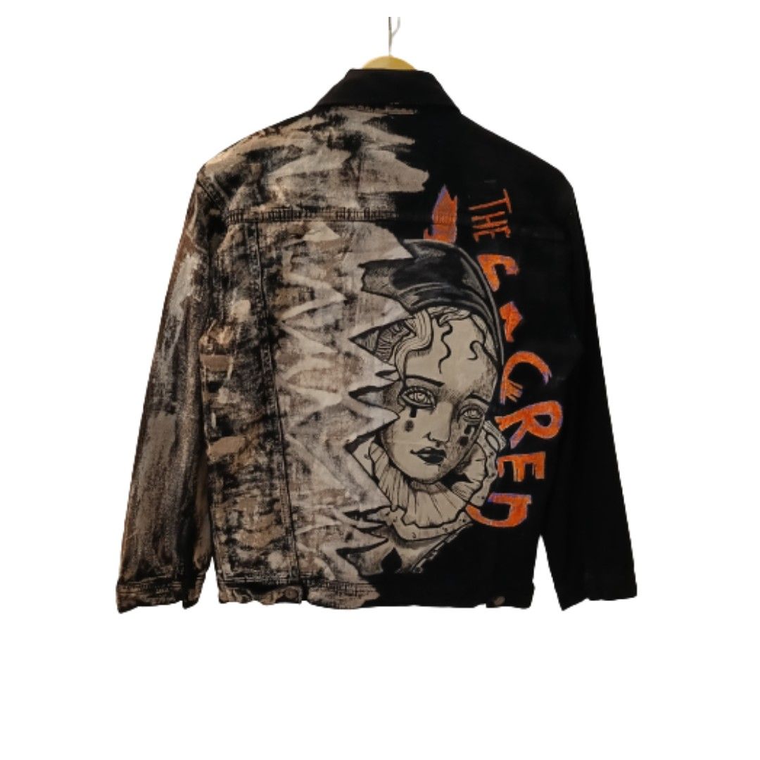 Jaket Denim Custom Lukis
