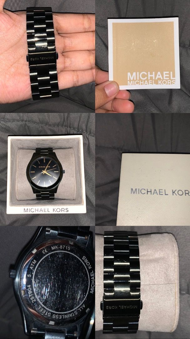 Jam Tangan Pria Michael Kors MK8715 Slim Runaway Mens Black