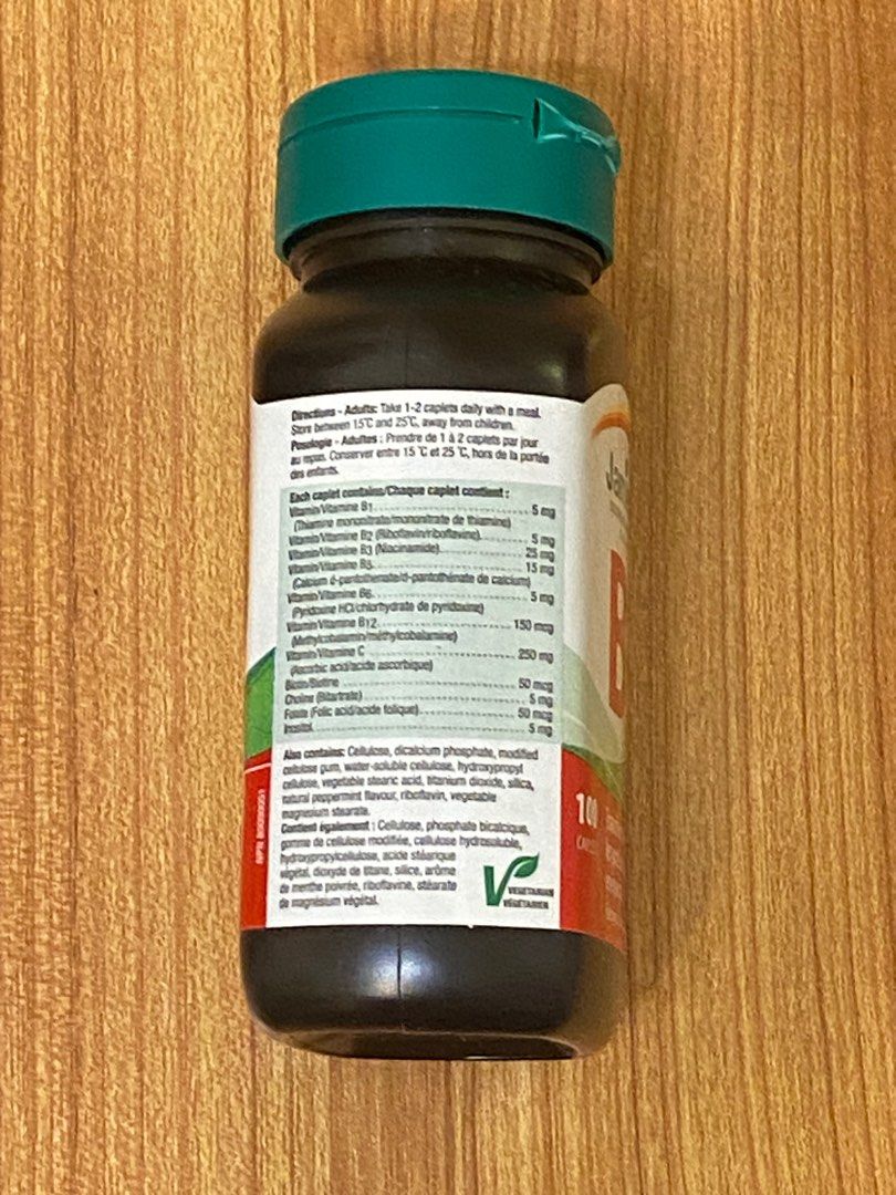 Jamieson Vitamin B Complex + Vitamin C 100 caplets 維他命B雜 + 維他命C 100 粒