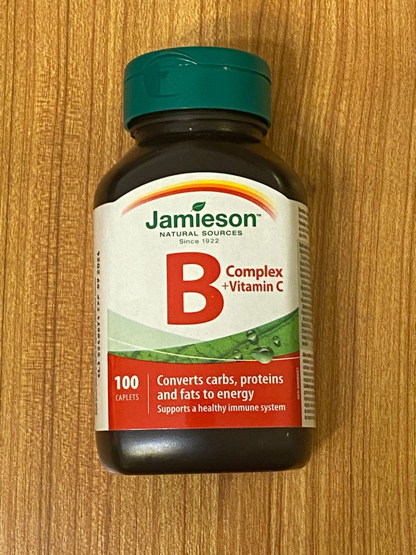Jamieson Vitamin B Complex + Vitamin C 100 caplets 維他命B雜 + 維他命C 100 粒