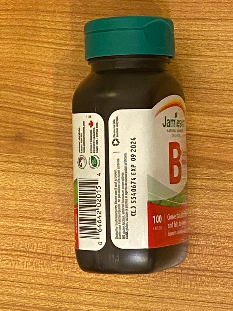 Jamieson Vitamin B Complex + Vitamin C 100 caplets 維他命B雜 + 維他命C 100 粒