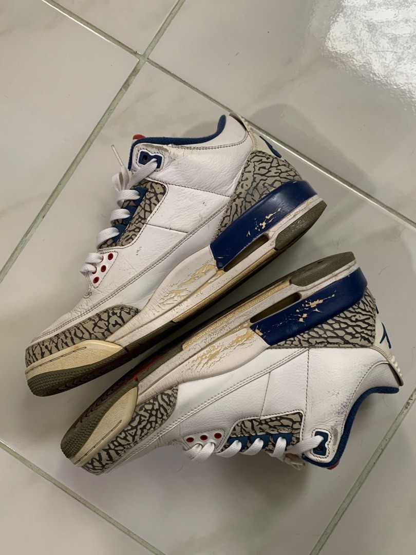 Jordan 3 true blue Men s Fashion Footwear Sneakers on Carousell