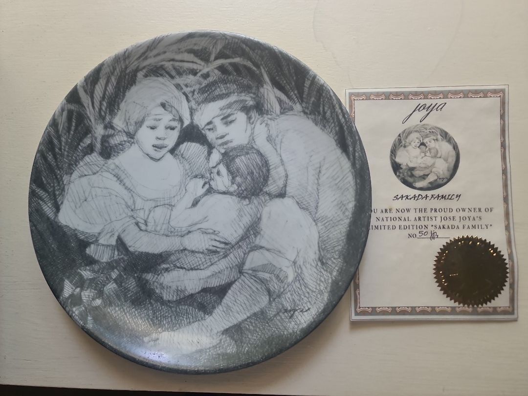 Jose Joya "Sakada Family" display plate on Carousell