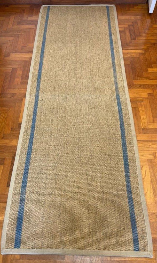 Jute carpet runner (reversible), Furniture & Home Living, Home Decor
