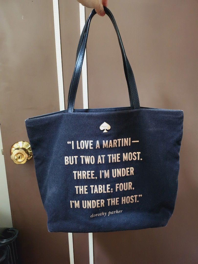 Kate spade sales black canvas tote