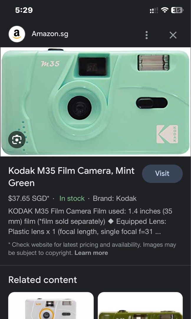 kodak m35 film camera amazon