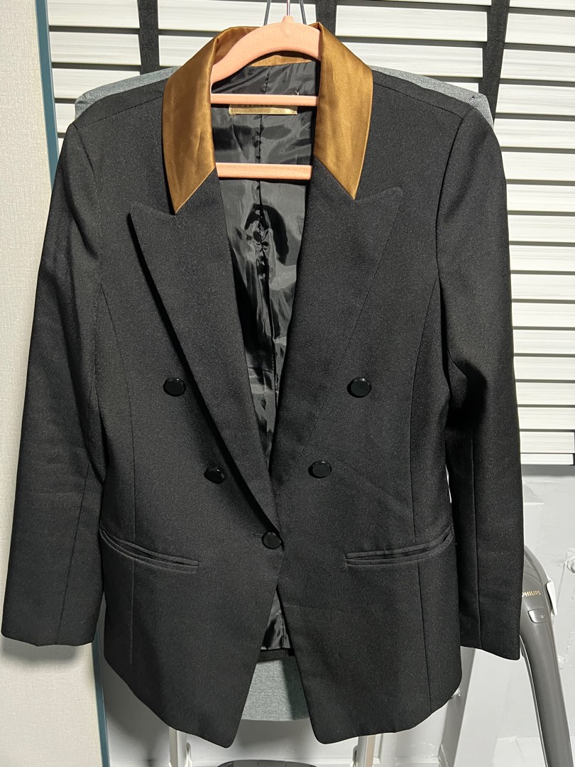 Korean Double Breasted Jacket Blazer Size M Women s Fashion