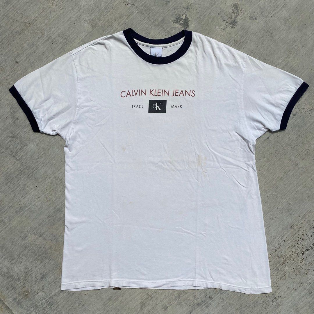 Calvin klein ringer t shirt new arrivals