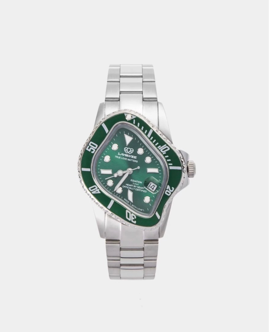 Laarvee pea001 Green Dial & Bezel 綠綠, 名牌, 手錶- Carousell