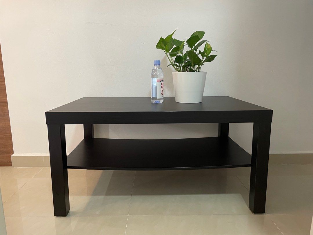 Lack black IKEA Coffee table (L90x W55x H46), Furniture & Home Living