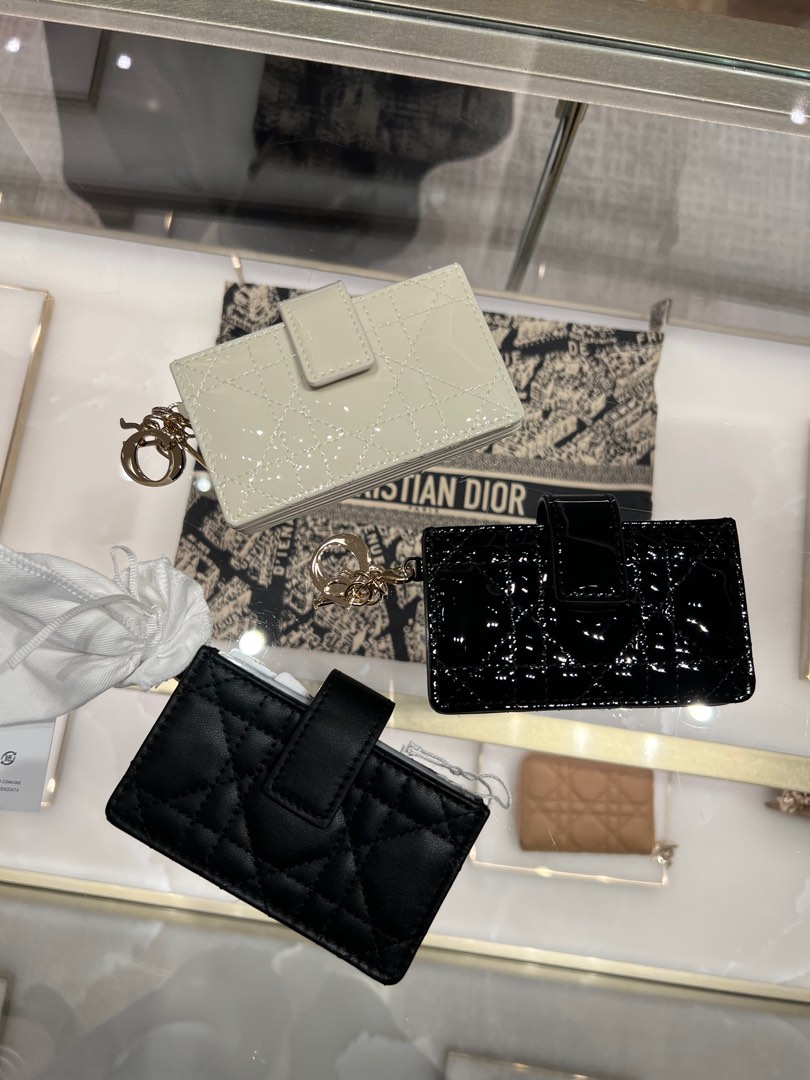Lady Dior 5-Gusset Card Holder Black Cannage Lambskin