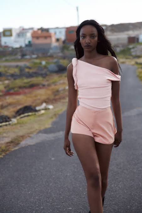 LF Zara Asymmetric Twisted Top in Pink