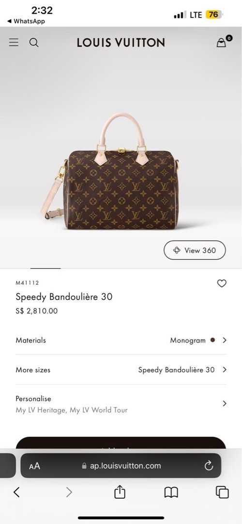 M41112 speedy on sale bandoulière 30