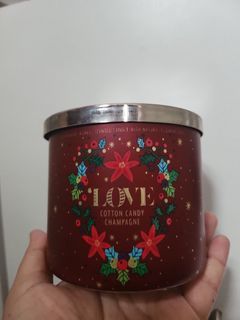 Love cotton candy champagne candle bbw