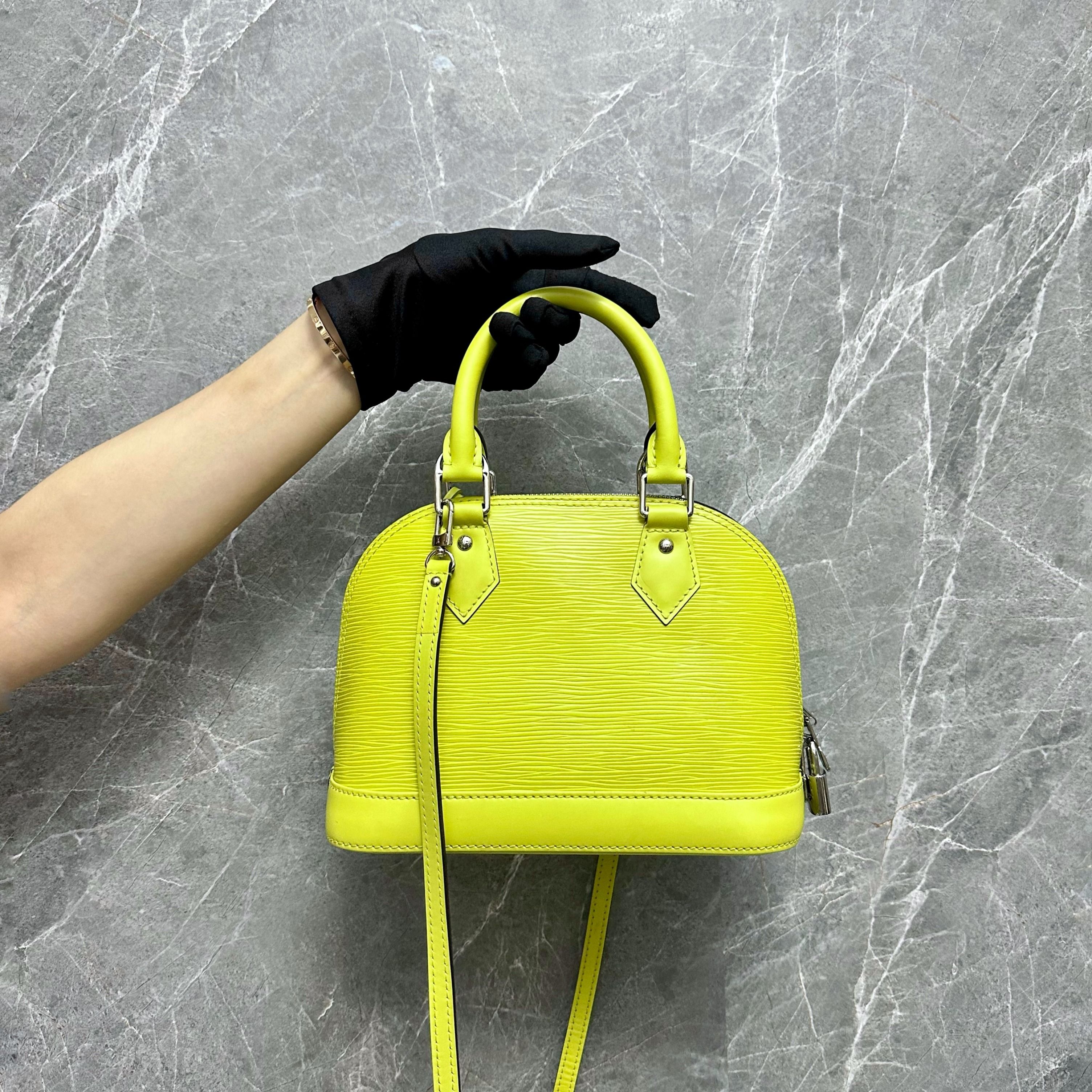Louis Vuitton Yellow Epi Leather Alma Nano Mini Crossbody Bag