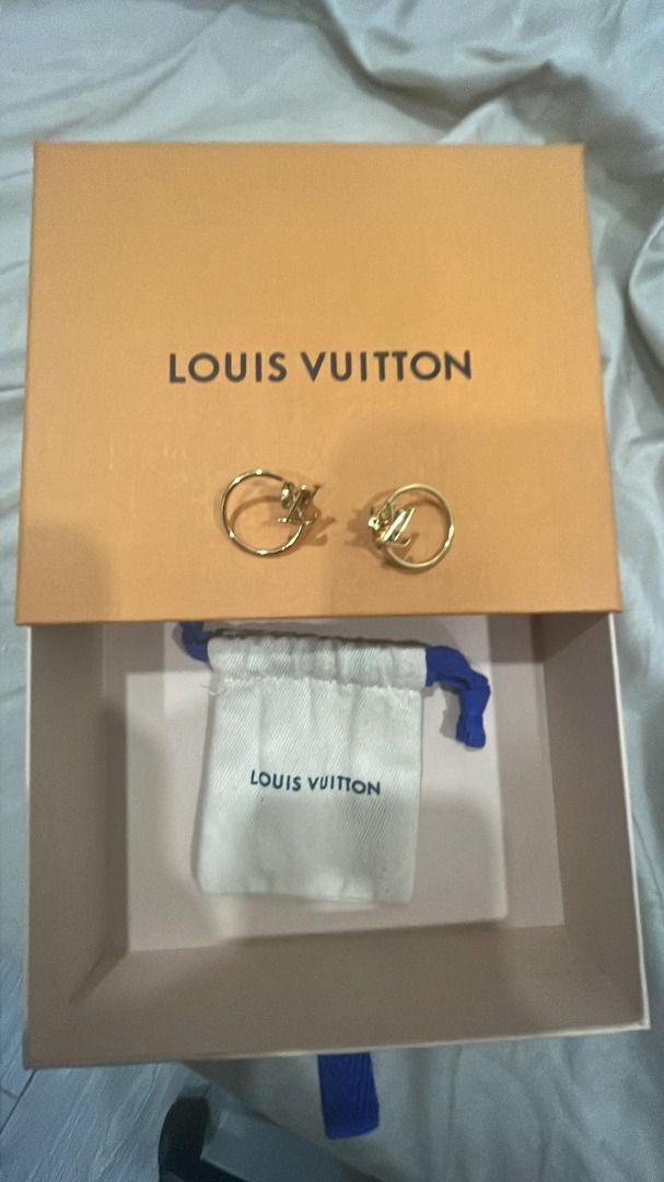 Louis Vuitton Eclipse LV Earrings - Brass Drop, Earrings - LOU768530
