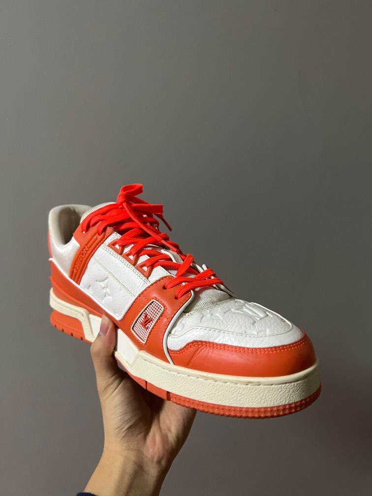 LV Orange Trainers , Luxury, Sneakers & Footwear on Carousell