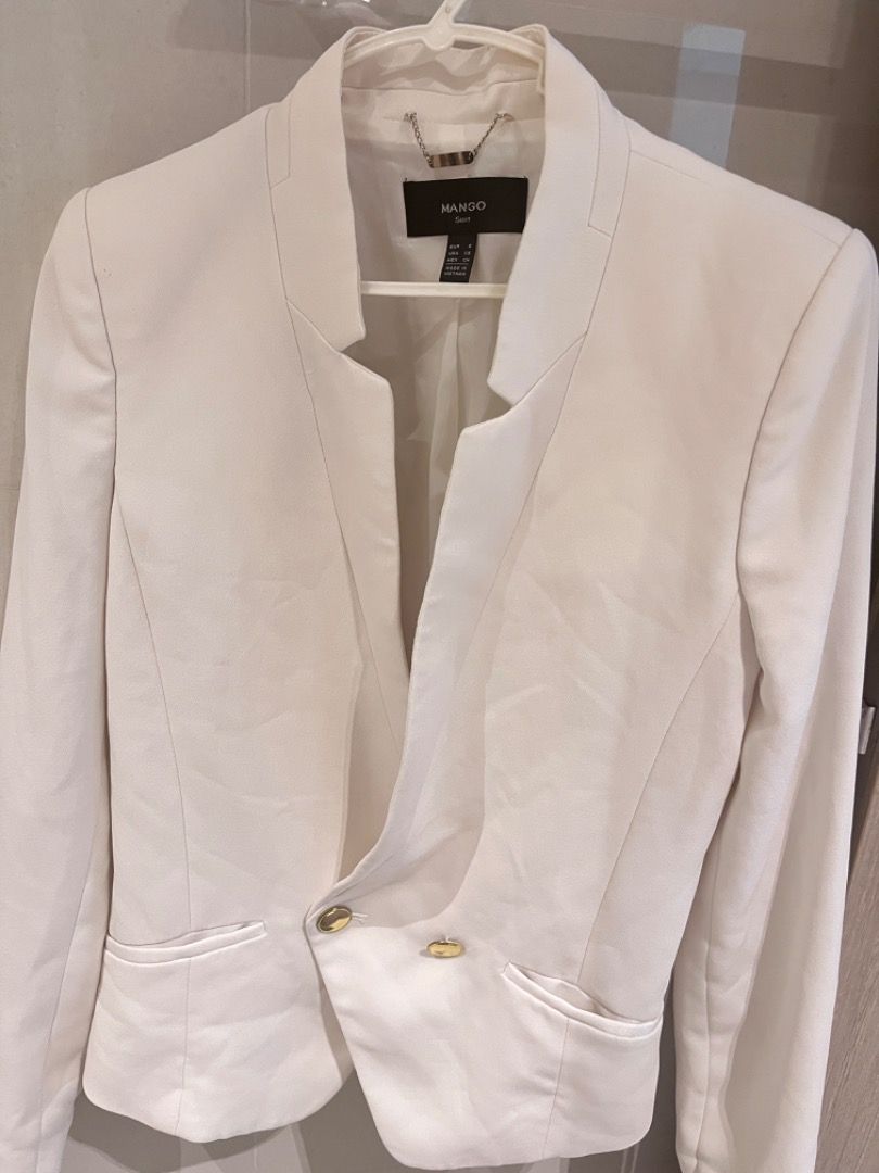 White on sale cream blazer