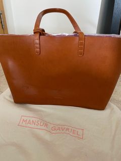 Mansur Gavriel Large Tote Bag In Camello/rosa