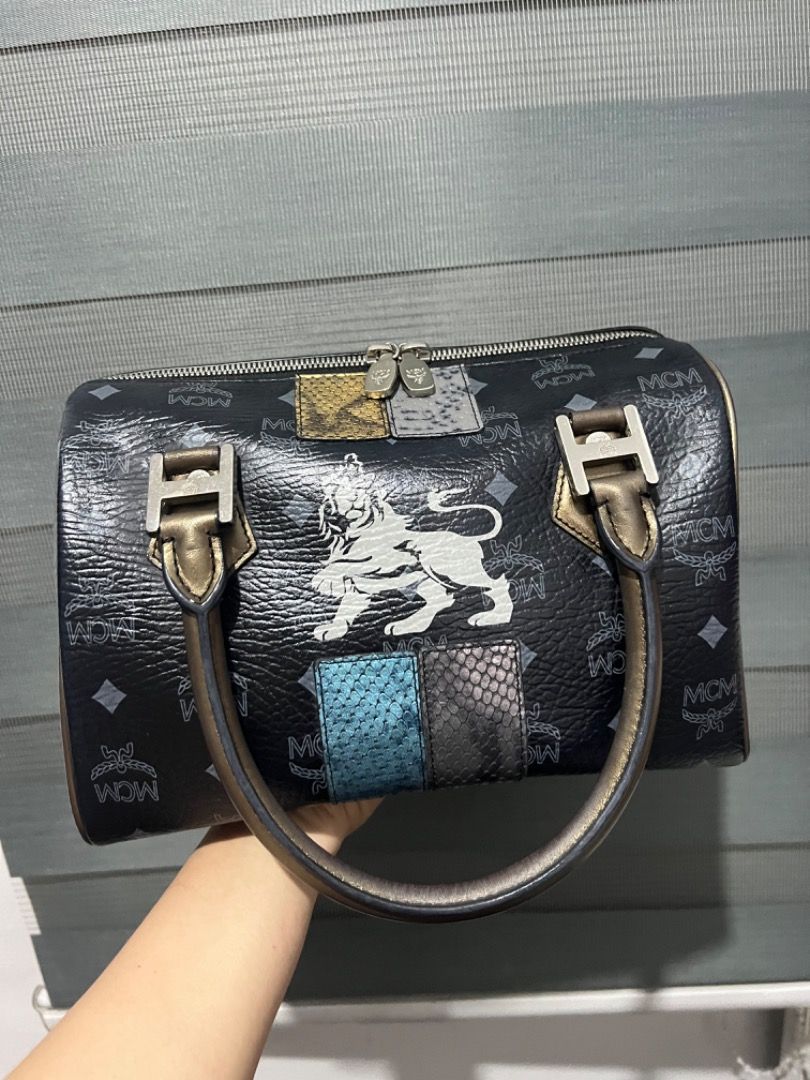 MCM Lion Series Doctor's Bag, Luxury, Bags & Wallets on Carousell