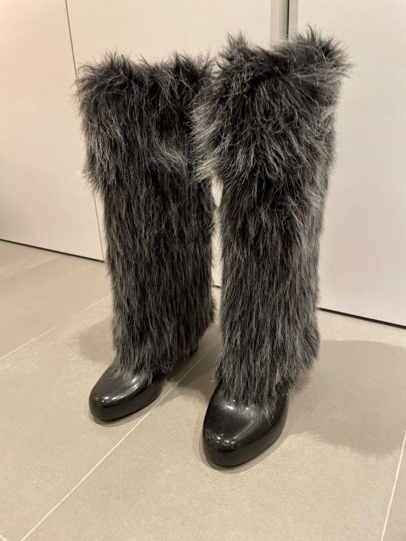 All over faux fur boots discount