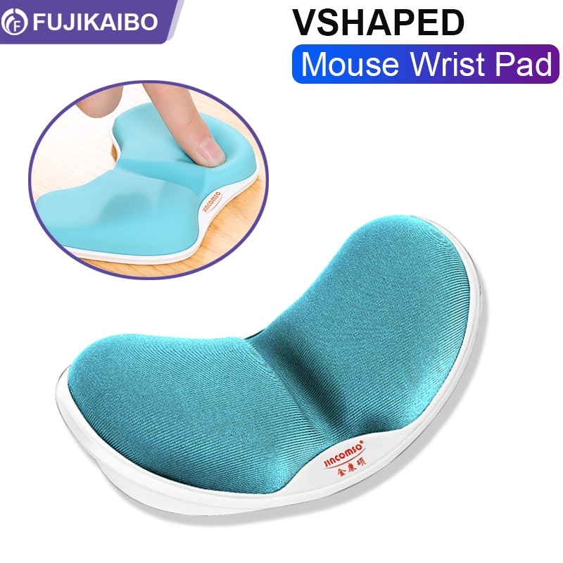Memory Foam Gaming Mouse Pad V-shaped Wrist Support Protection Hand ...