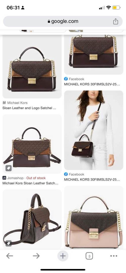 Michael kors sloan logo and leather satchel online