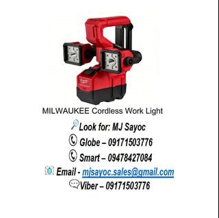 MILWAUKEE Cordless Work Light: M18, Bare Tool, 2,500 lm Max., 3 Modes, 12 1/8 in Max. Ht