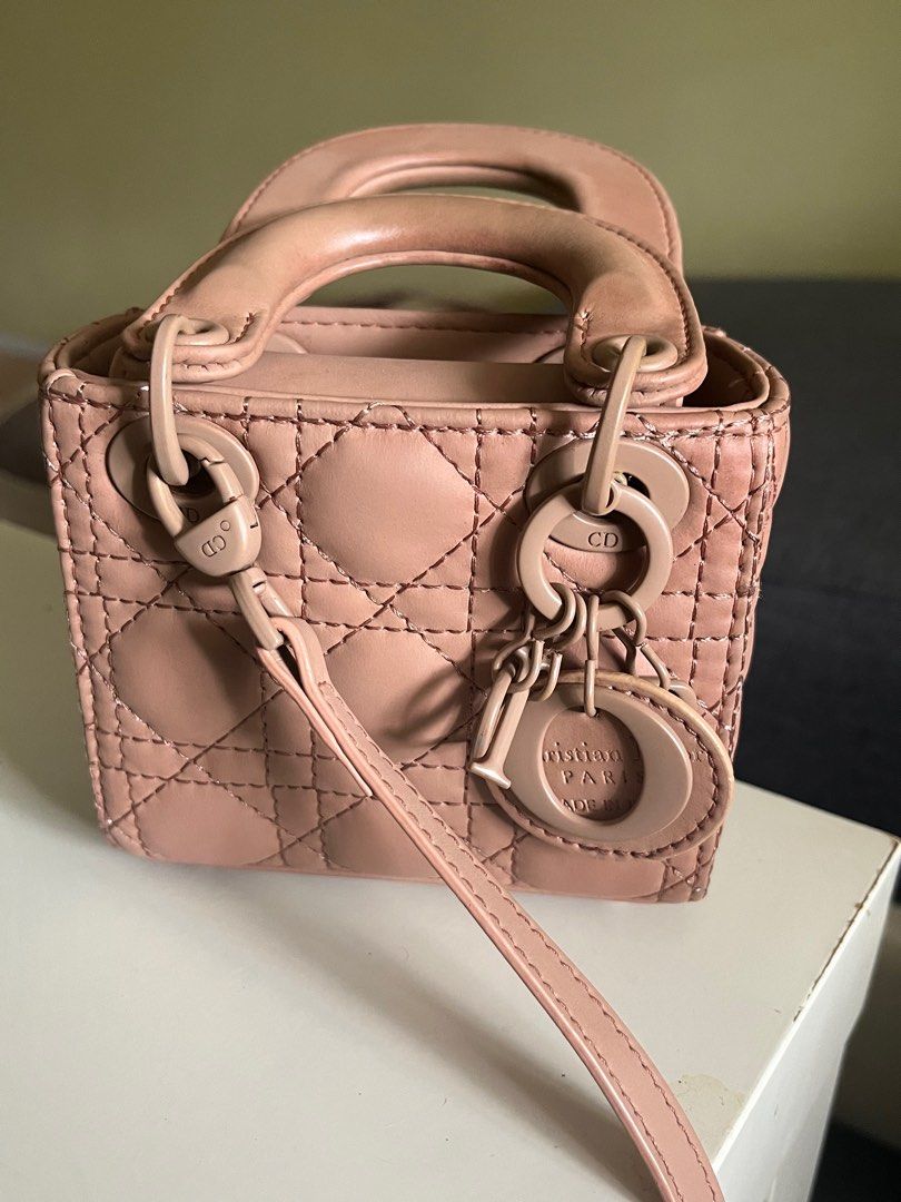 Mini lady dior matte pink store