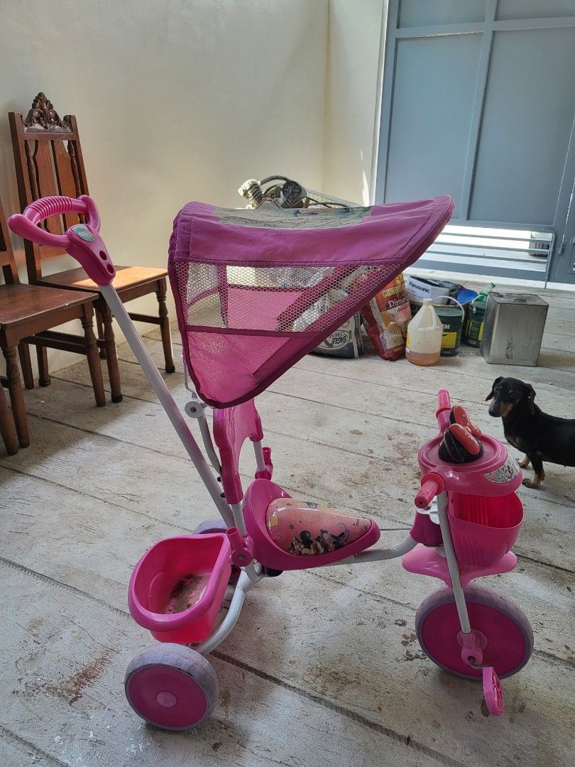 Minnie mouse bike with parent hotsell handle