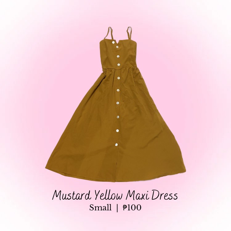 Yellow and mustard maxi tube dress main image 1