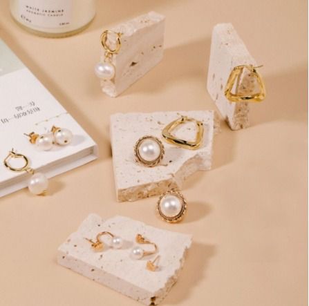 White natural stone jewelry sale