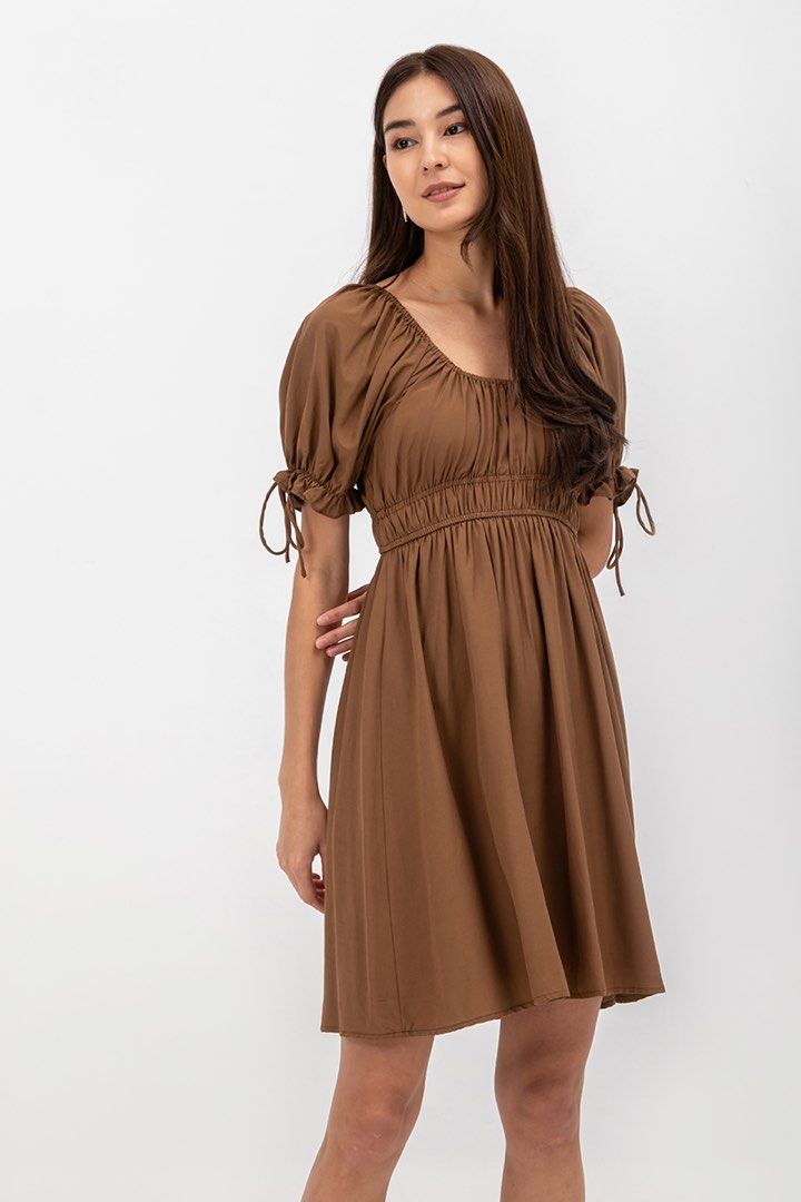 Elastic dress 2025 with sleeves