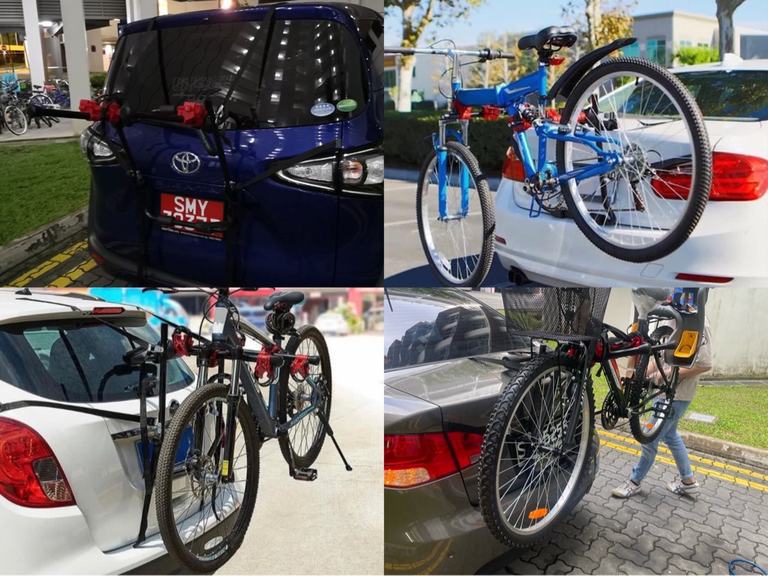 Bicycle Car Rack Mounting Rear Back Bike Carrier, Hook on version