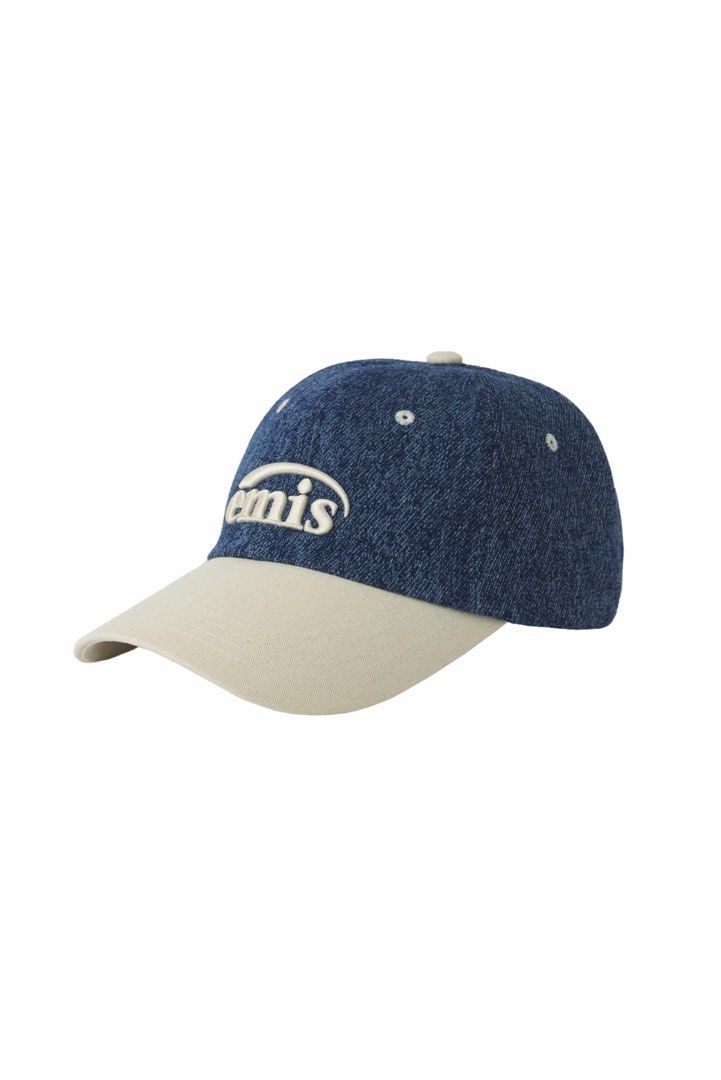 EMIS NEW LOGO DENIM BALL CAP 牛仔帽, 女裝, 手錶及配件, 帽 
