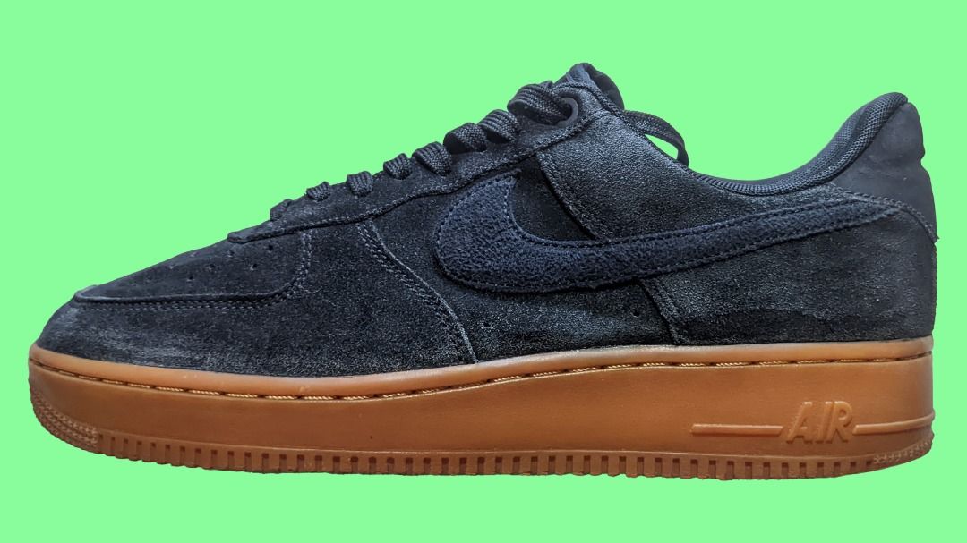 Black suede gum sole air force 1 cheap