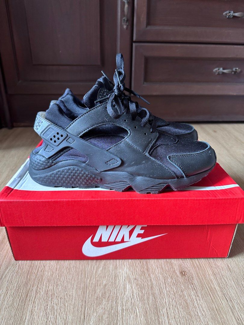 Nike Air Huarache Black Men s Fashion Footwear Sneakers on