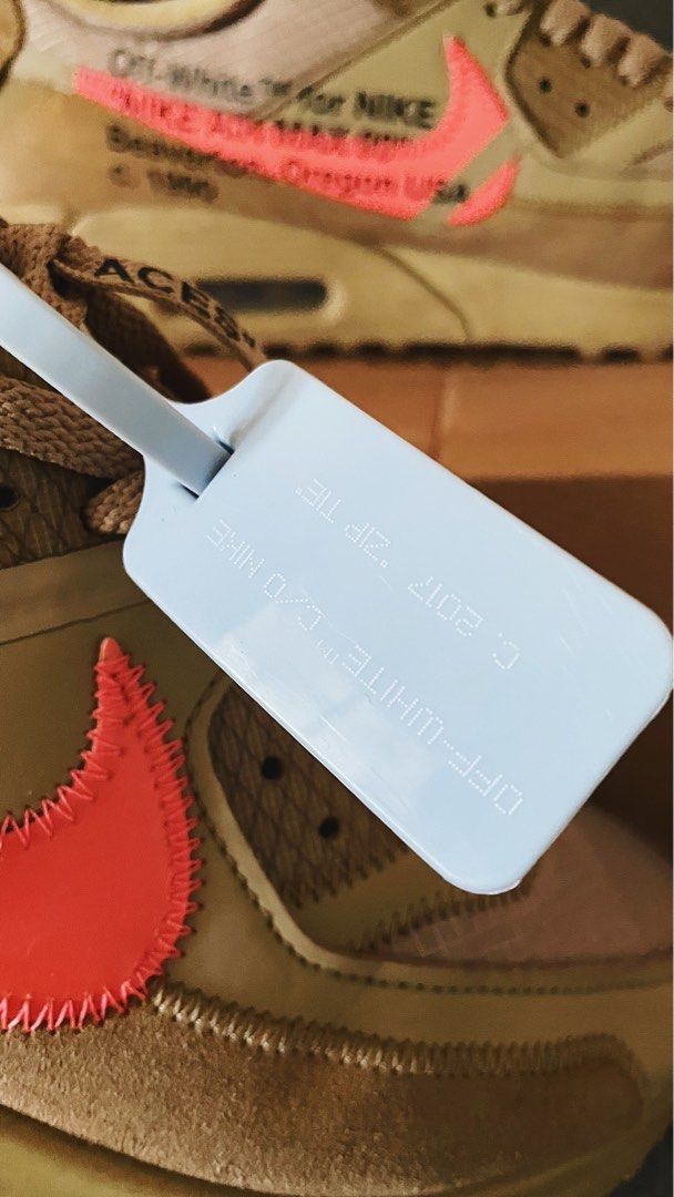 real vs fake off white air max 90 desert ore