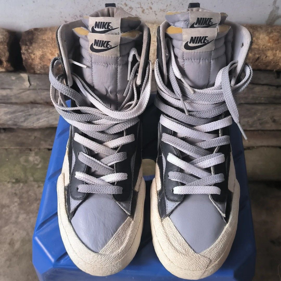 Nike Sneaker Nike Sacai Black And Grey Sneakers Sacai Waffle