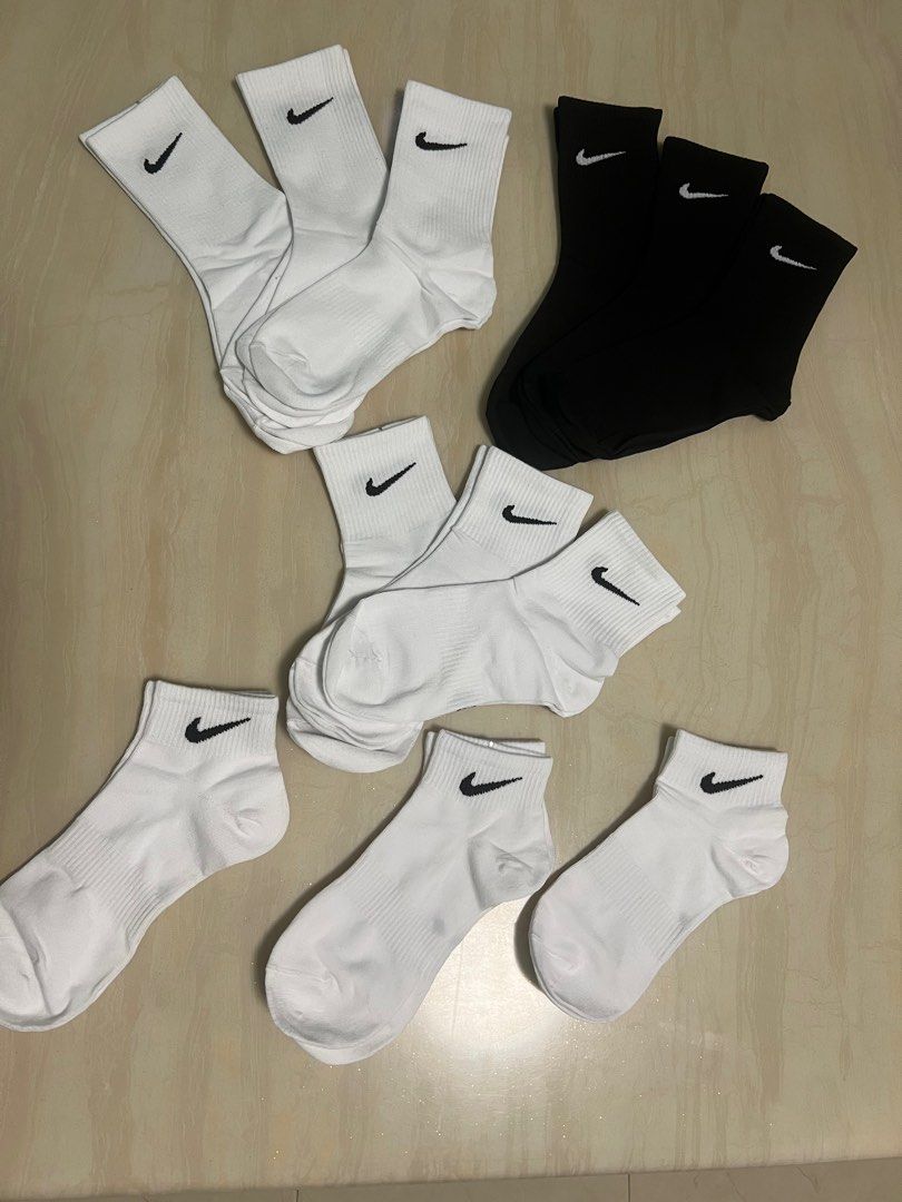 All white nike socks sales