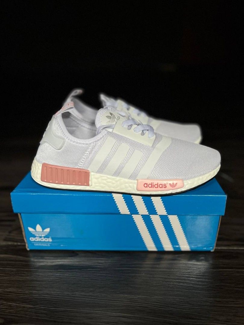 Nmd white pink saiz 36 40