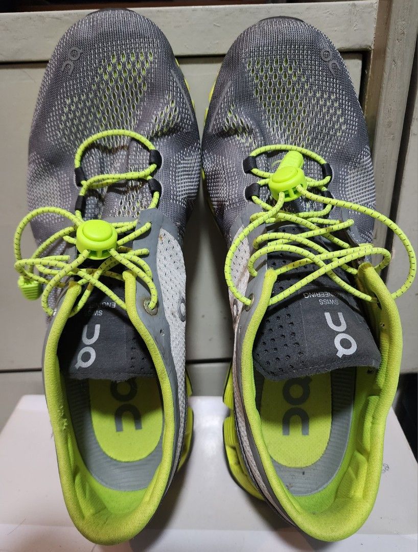 Shoes grey neon green sale