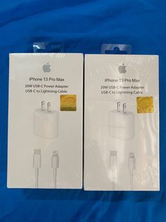 🍎ORIGINAL IPHONE CHARGER 13 promax set 20W and 1M bnew and sealed