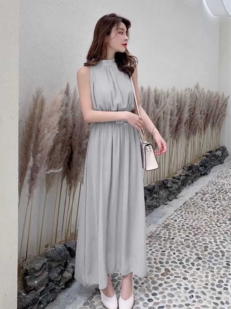 Pastel gray dress online