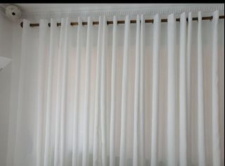 Plain White Semi Blackout Curtains ONHAND READY TO DELIVER