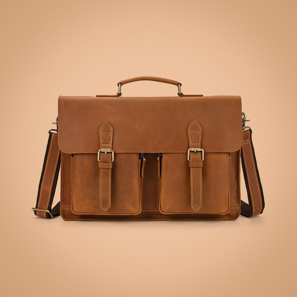 Full grain leather briefcase outlet