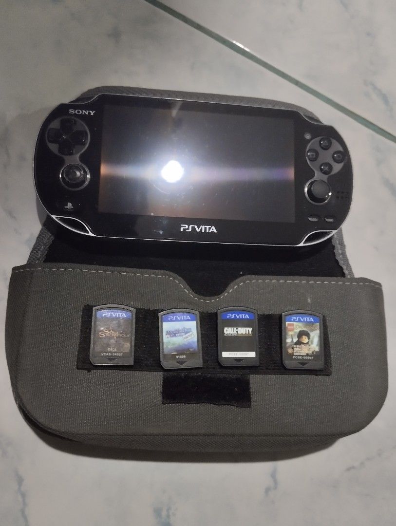PS VITA (Free Games + Free Case) (Category: PlayStation) located in Cainta. Submitted by wolfzzz (Listing ID 1250357954, Image 1). Description: final price jailbroken (can reformat for u, just let me know), 60gb sd card, worn out rubber on left stick. rfs: i want a new mouse and headset bruh pm for additional info.