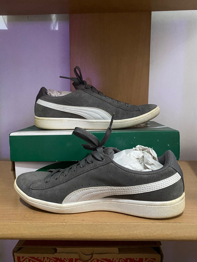 Grey suede pumas clearance