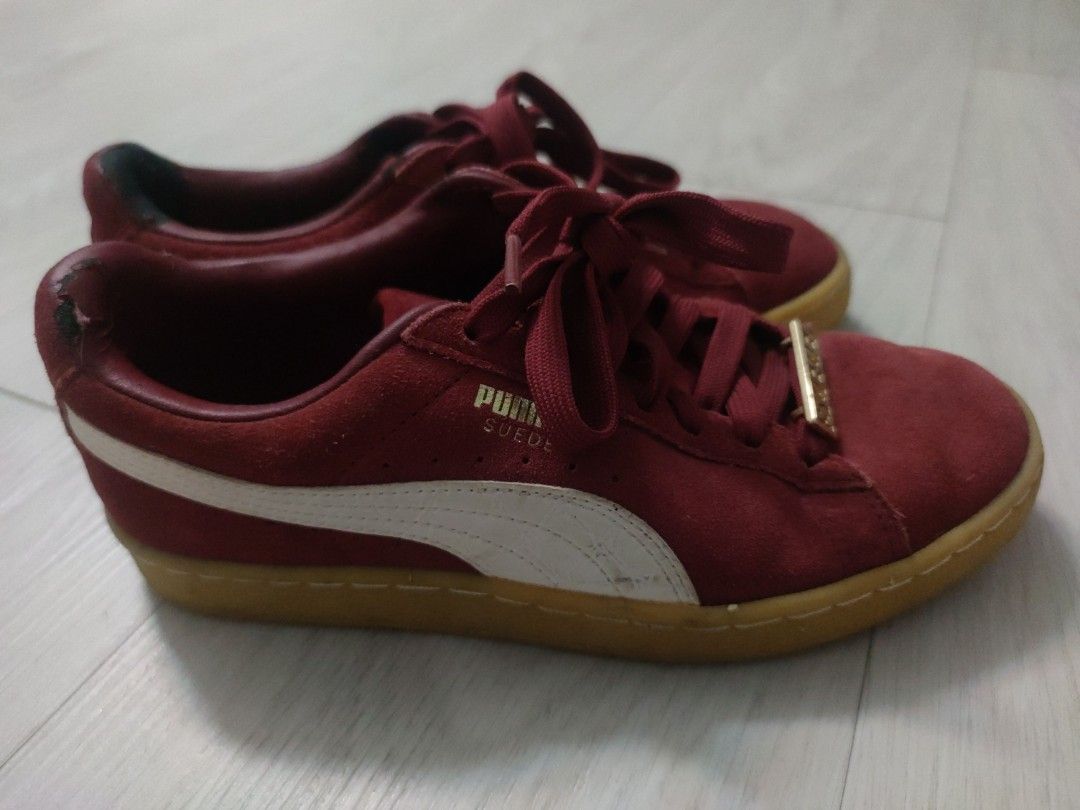 Puma suede cheap red price
