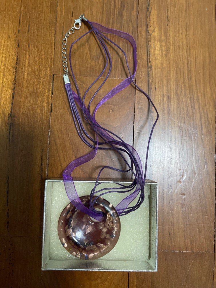 Purple chain hotsell necklace